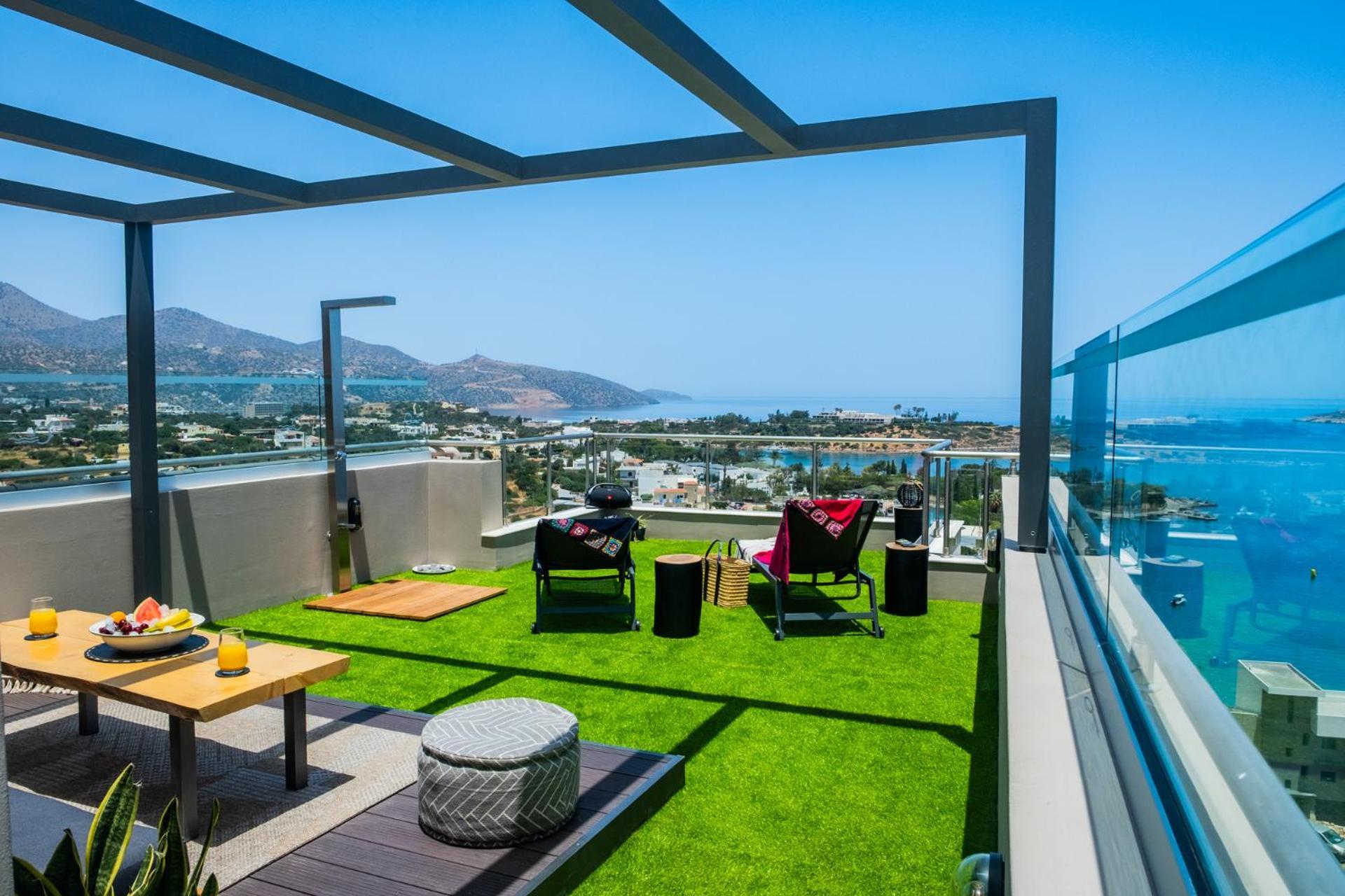 Thea Panoramic Sea View Apartment Agios Nikolaos Exterior foto